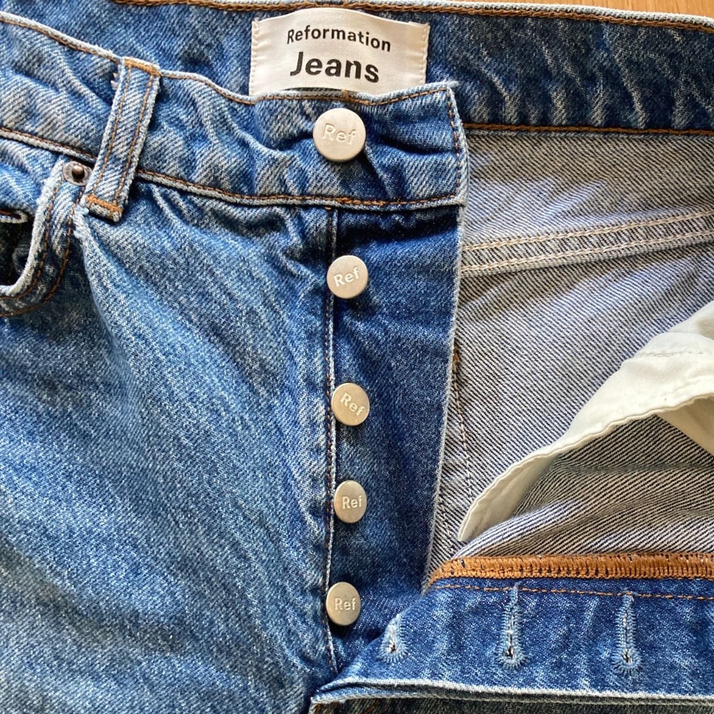 Reformation Cynthia High Rise Straight Jeans Denim Size 26 Color: Colorado